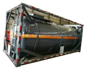 20FT Hydrochloric Acid ISO Tank Container 16KL -20KL Steel Tank Lined LDPE 16mm