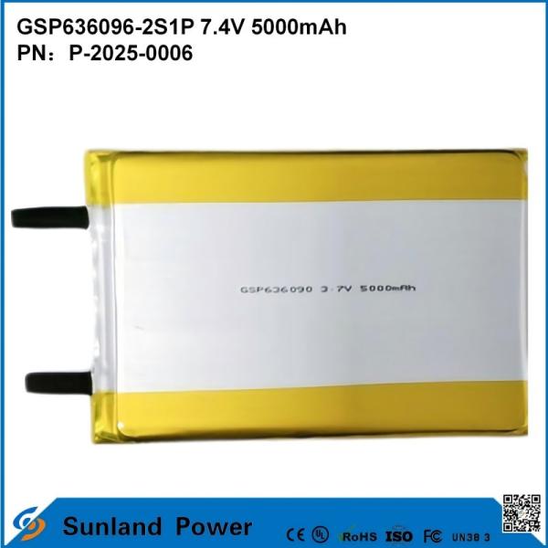 Rechargeable Lithium-Ion Battery Pack GSP636096-2S1P 7.4V And 5000mAh For Power Banks Outdoor Electronic Devices Flashlight Lighting Small Electronic