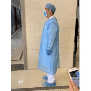 Long Sleeves Protective Disposable Surgical Gowns , Non Woven Surgical Gown