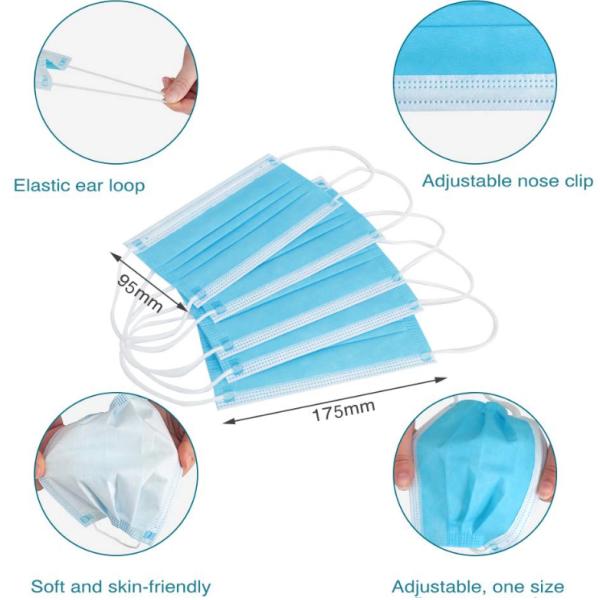 FDA CE approved FFP3 disposable face mask 3 ply non woven 3 ply mask mouth mask fast delivery