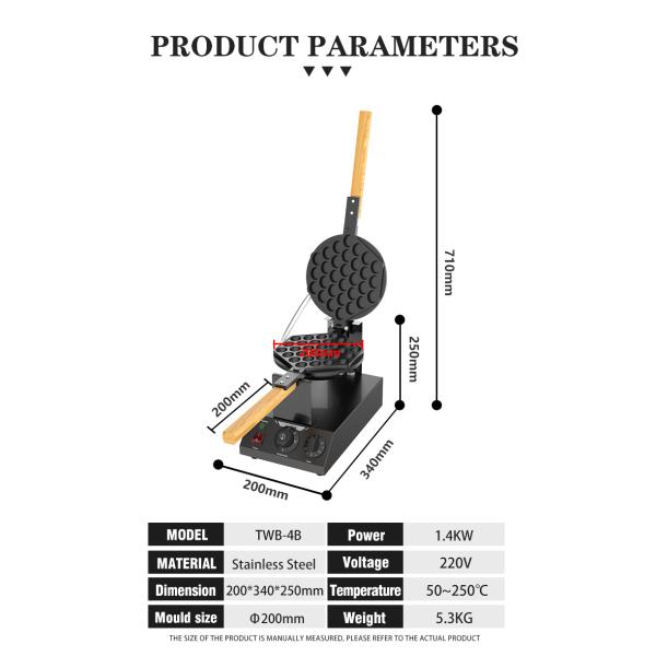Commercial Snack Machine Electric Egg Cake Pancake Puff Maker Seed Machine Waffle Maker