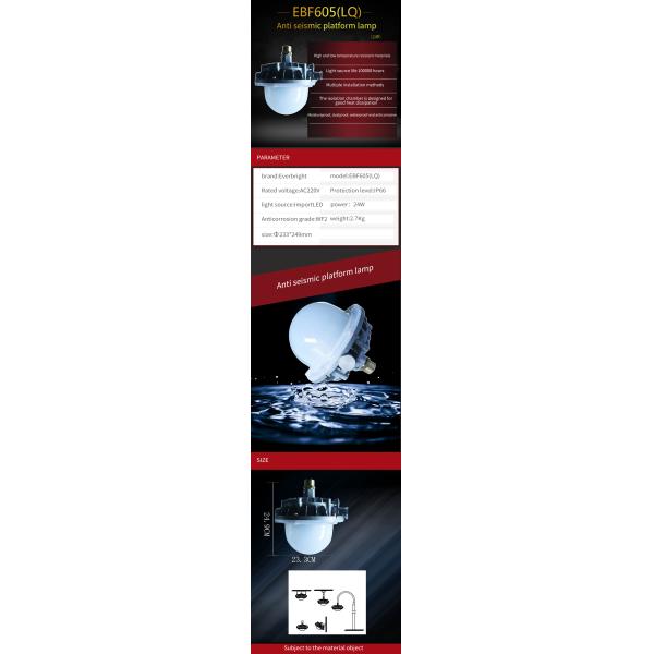 Aluminum Alloy 24W 120lm High Bay LED Light Fixtures Explosion Proof