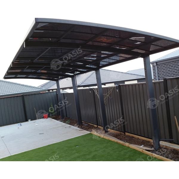 Outdoor Aluminium PC Board Garden Carports Free Standing For Sunshading