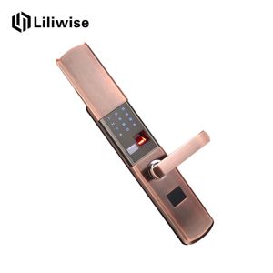 China Fingerprint Digital Electronic Door Locks Keypad Sliding Cover Protection on sale