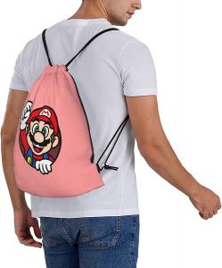 China Gym Yoga Sports Pink Drawstring Bag Backpack Anime Cartoon Lightweight For Men Women wholesale