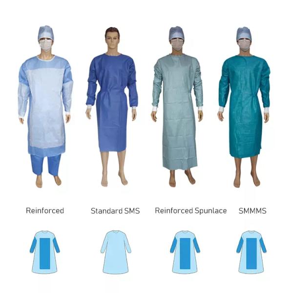 Reinforced Sterile Medical Disposable Isolation Gowns PP PE Level 1234