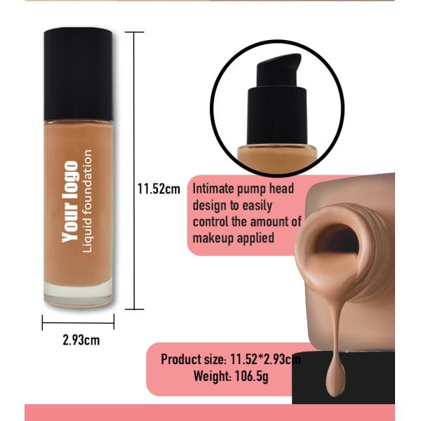 Long Lasting High Quality Make up Cream Private Label Full Coverage Waterproof and Matte Makeup Liquid Foundation