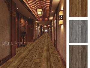 China Decorative PVC Vinyl Flooring Roll For SPC Interlock Floor on sale