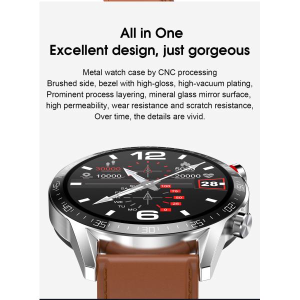 L13 Ble Call 1.3 Inch Touch Screen IP68 Waterproof Smart Watch