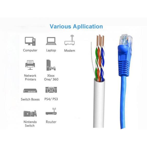 Cat 5e FTP SFTP Flexible Network Cable Fast Speed Colorful 4 Pairs Twisted 4