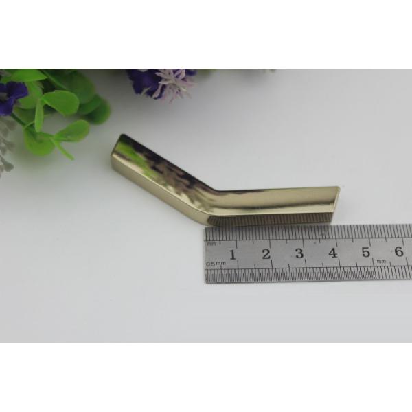 Factory cheap custom light gold 72 mm length handbag metal corner protector