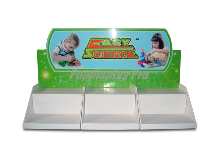 China Custom Paper PDQ Tray Display Easy Science Toys with 2 Middle Diviers and 3 Sections wholesale
