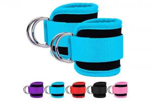 China Gym Fitness Adjustable Protective Wrist Ankle Straps With D Ring wholesale