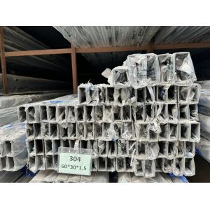 China Hair Line Seamless Stainless Steel Rectangle Pipe 3000mm 4000mm Length wholesale