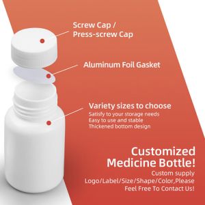 Empty PE Plastic Pill Bottle HDPE Vitamin Capsule Packaging Bottle