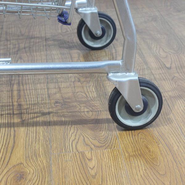 Galvanize Two Layer Shopping Trolley With Printing Logo Metal Shopping Trolley