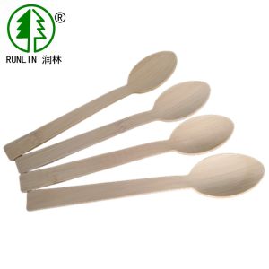 China 100 Natural 160mm Compostable Disposable Reusable Bamboo Cutlery Set Spoons on sale
