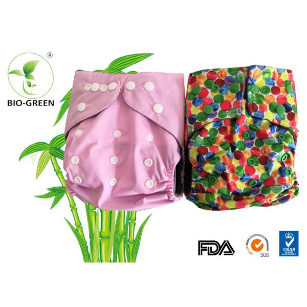 Customized Colorful Washable Cloth Diapers , Private Printed Reusable Baby Diapers