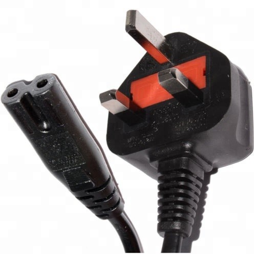 UK Plug Universal Laptop 3 Pin Power Cable Cord Figure 8 C7 Standard
