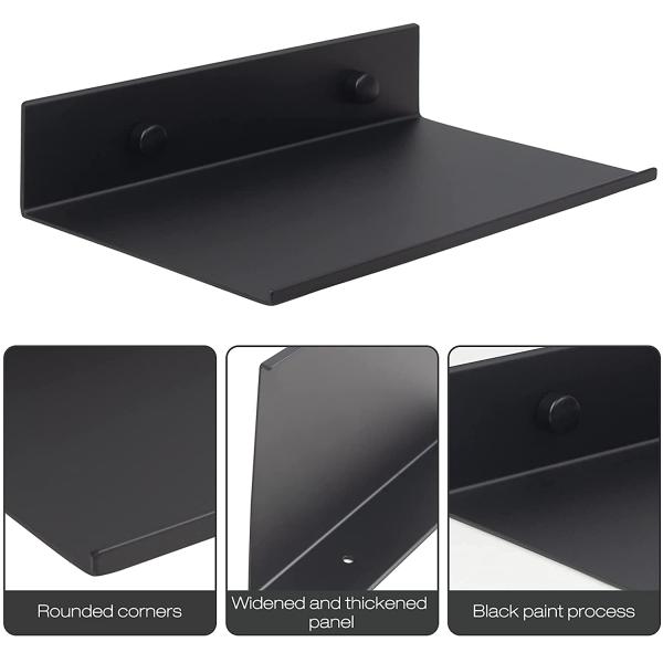 Wall Mounted Bathroom Shelf Bookcase with Gold Powder Coating and Single-side Bracket