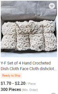 Y-F Crochet Handmade Knit Dishcloths Modern Kitchen Gifts Knitted Cotton Dish Dishcloth
