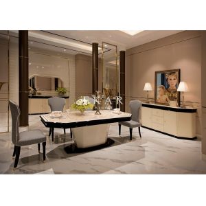 China Room Furniture Modern Glass Dining Table W005D1C wholesale