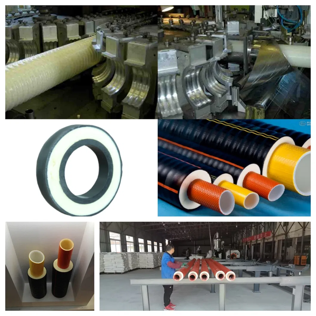 Cold Storage Coal Mines Petroleum Chemical Flexible Pert / PE / PPR Pre-Insulated Pipe Production Line