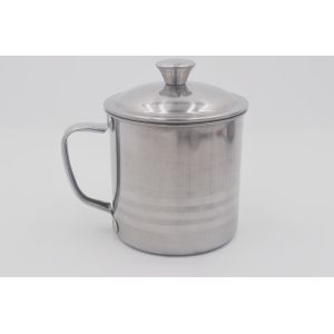 FDA 5pcs 9cm Daily Stainless Steel Mug With Lid