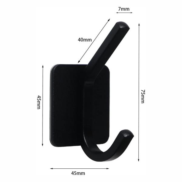 Heavy Duty Wall Hooks Waterproof Aluminum Hooks Adhesive Hooks