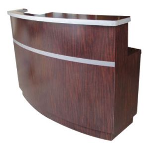 China Hotel / Salon Reception Desk Solid Wood Drawer With Distinctive Handles wholesale