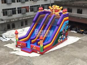 China Professional Double Lanes Bear Kid Inflatable Slide 12*8*8m Or Customized on sale