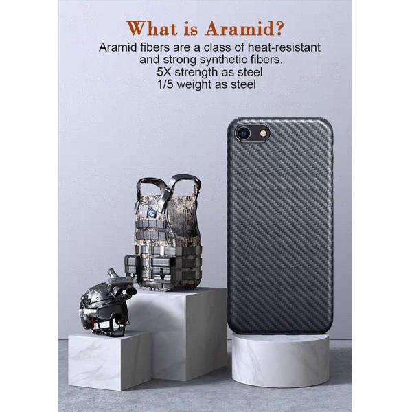 iPhone SE Aramid Fiber Phone Case Twill Texture Carbon Fiber Cover