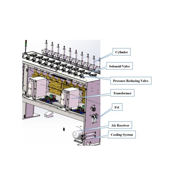 Galvanized Door Edge Multi Head Spot Welding Machine Automatic