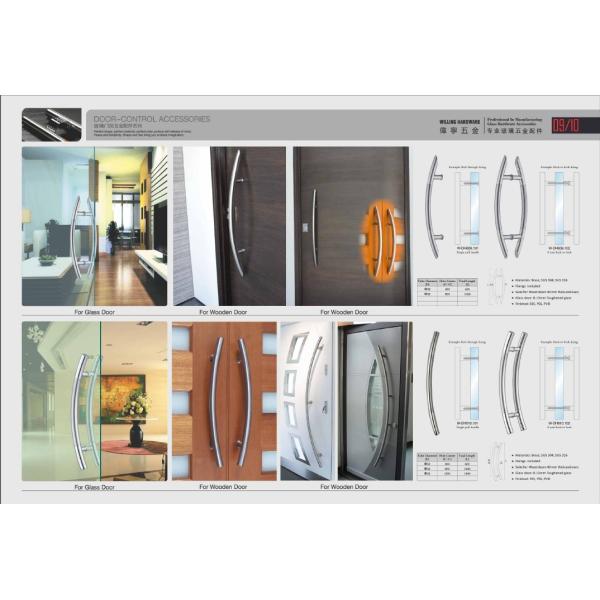 gate handles brass / SUS exterior door handles set Dia. 32mm tub curved design W-DH605 glass shower door handle