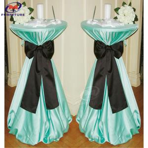 China Decoration Custom Size Polyester Tablecloth Bar Table Covers And Sashes wholesale
