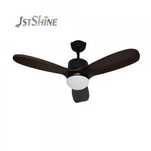 China ROHS SAA Approved Dark Wood Ceiling Fan With Light 3 Speed Choice wholesale