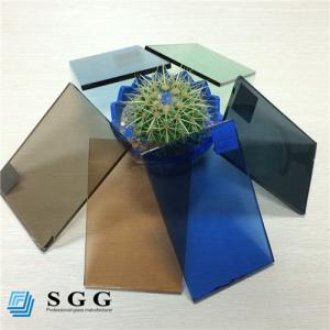 Good price 4mm 5mm 5.5mm 6mm color dark blue green grey bronze tinted float glass factory