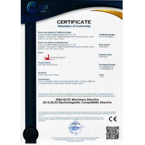 ANHUI YOUNGLIFT INTELLIGENT  EQUIPMENT CO.,LTD. Certifications
