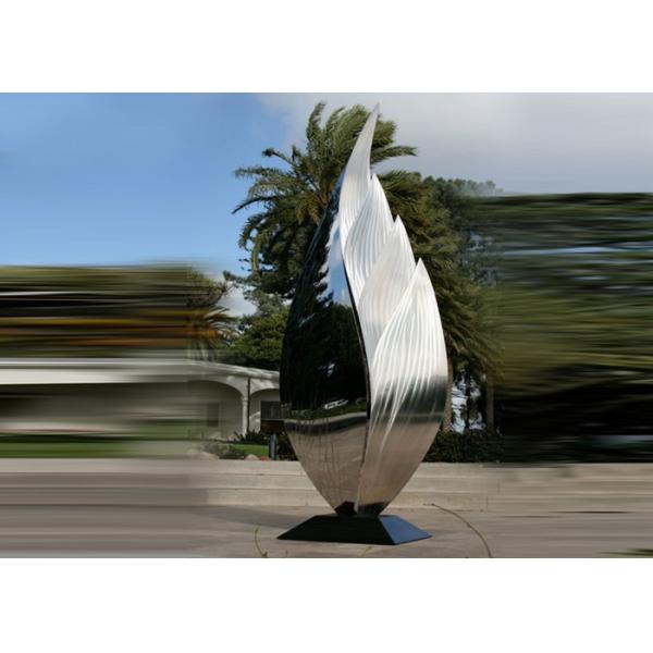 Park Art Decoration Polished Metal Leaf Sculpture Stainless Steel Corrosion Stability