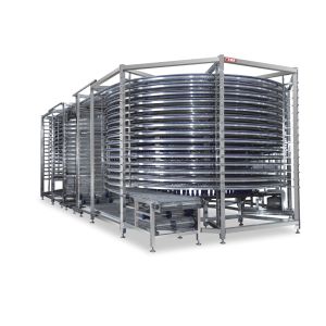 Buy cheap Food Industry Steam Cleaning Slag Removal Spiral Cooling Conveyor from wholesalers