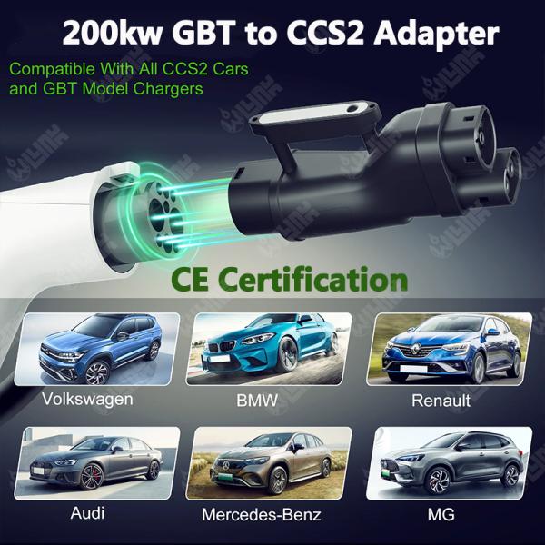 New Energy Vehicle Parts Accessories Charging Station EV Socket GBT to CCS2 DC Charger Adapter
