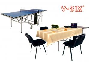 China Multipurpose Blue Ping Pong Table , Outdoor / Indoor Weatherproof Table Tennis Table wholesale