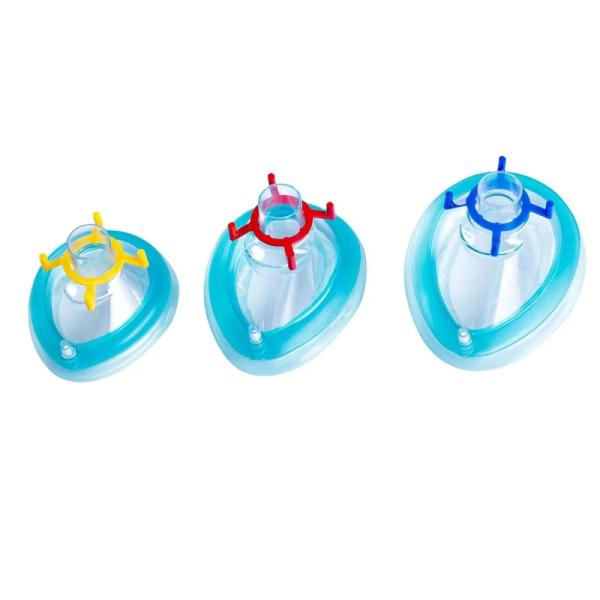 Disposable Oxygen Breathing Mask Medical Silicone PVC Anesthesia Mask Without Inflation Valve