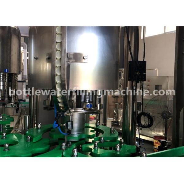 Juice / Water 330ml Glass Bottle Filling Crown Cap Sealing Machine Fully Automatic