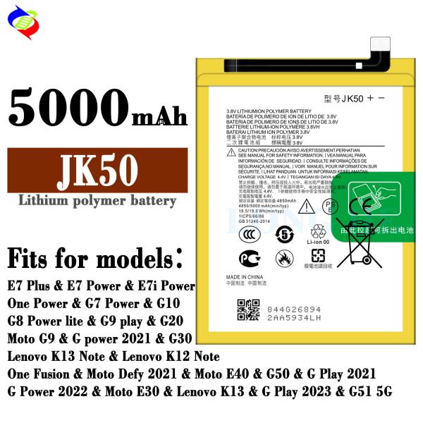 Original Capacity Replacement Lithium-ion Battery JK50 for Motorola Moto G7 G7 Power Phone Battery 5000mAh 3.8V