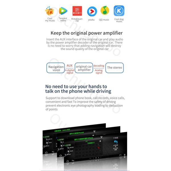 Ouchuangbo car audio gps multimedia for Audi A6 A6L for 2005-2011 RHD stereo navi android 9.0 O1