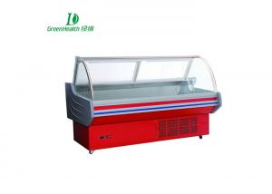 China Butcher Shop 2 Meters Meat Deli Display Refrigerator Showcase Red Color wholesale
