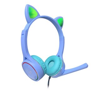 China 15m Transmission Cat LED Ear Headset Wireless Bluetooth With Mic Glowing Earphones Children Gifts on sale