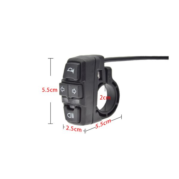 Electric ebike tail light kit five-star horn headlight steering switch LED headlight light group ebike conversion kit