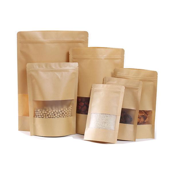 Custom Logo Printing Food Grade Material Brown Kraft Paper Bag Making Machine with Window